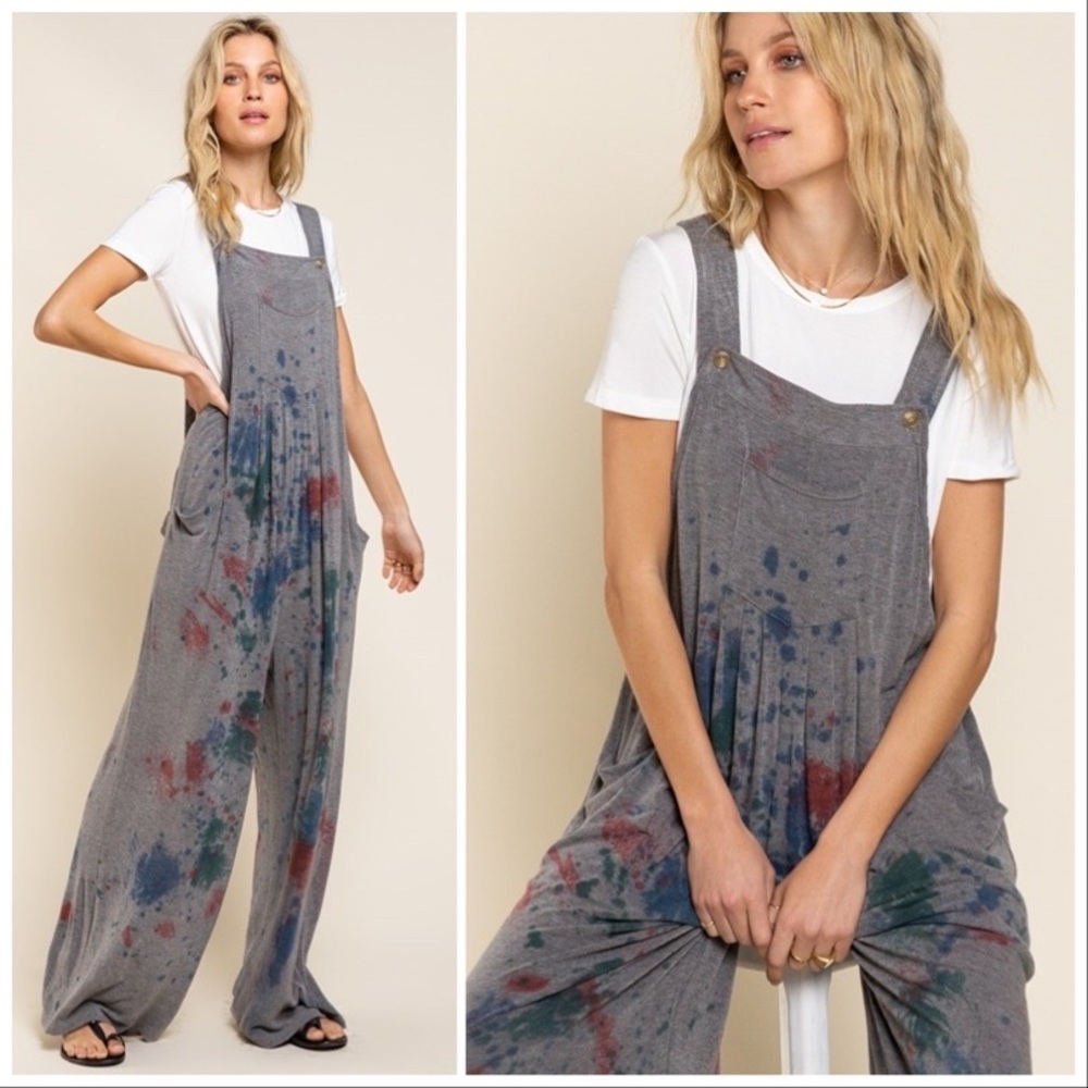 POL Paint the Town Dyed Overalls - Picture 4 of 14